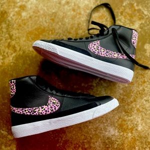 Brand new pink cheetah 6.5Y Nike blazer sneakers